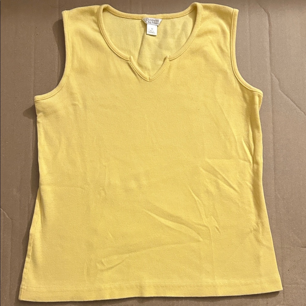 Christopher & Banks Yellow Tank Top